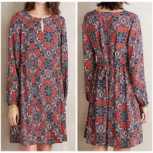 Anthropologie Paper Crown Efflorescence Long Sleeve Dress - size L